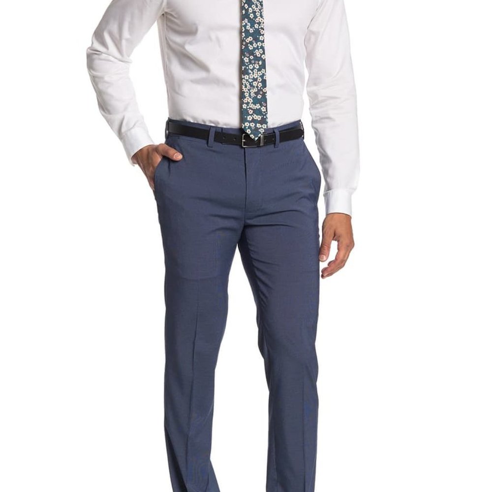 Louis Raphael Tick Dot Slim Fit Trouser 32x30 NWOT